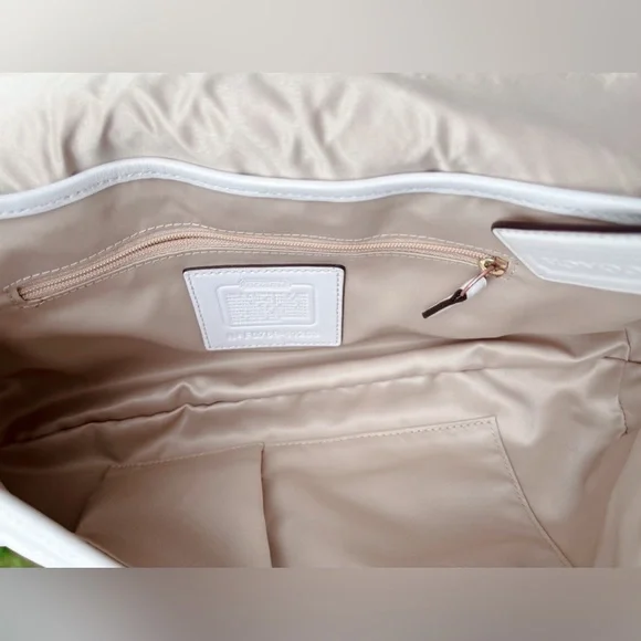 ❌SOLD FB❌100% Authentic Y2K Coach Ergo Belted Flap Shoulder Bag Off White 11263 - Picture 5 of 12